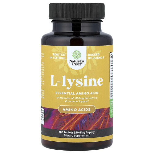 Nature's Craft L-lysine, 100 Tablets (500 mg per Tablet)