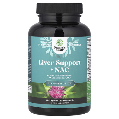 Natures Craft Liver Support  NAC 120 Capsules