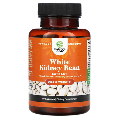 Nature's Craft, Extracto de frijol blanco, 60 cápsulas (600 mg por cápsula)