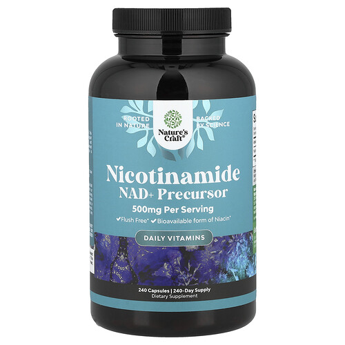 Nature's Craft, Nicotinamide, Nicotinamid, 500 mg, 240 Kapseln