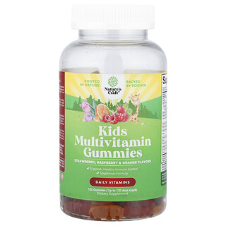 Nature's Craft, Permen Jeli Multivitamin untuk Anak, Stroberi, Rasberi & Jeruk, 120 Permen Jeli
