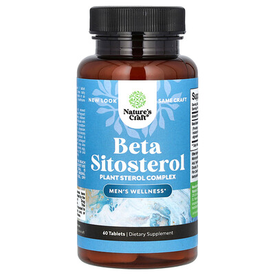 Nature's Craft, Beta-sitosterol, 500 mg, 60 comprimidos