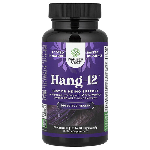 Nature's Craft, Hang-12™, Post Drinking Support, 60 Capsules