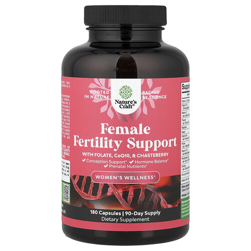 Nature's Craft, Bienestar de la mujer, Refuerzo para la fertilidad femenina, 180 cápsulas