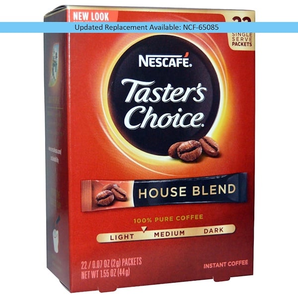 Nescafé, Taster's Choice, растворимый кофе, домашняя смесь, 22 пакетика, 0.07 унции (2 г) шт. (Discontinued Item) 