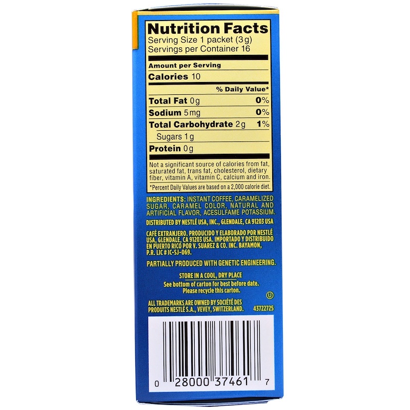 Nescafé, Taster's Choice, Instant Coffee Beverage, Vanilla, 16 Packets