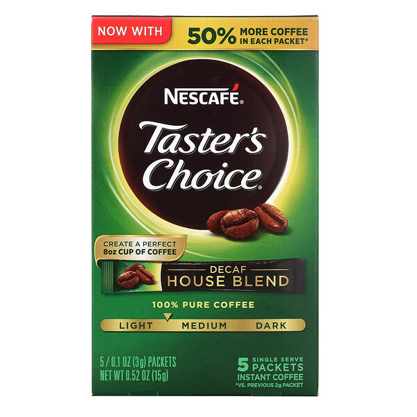Nescafé, Taster's Choice, Instant Coffee, House Blend, Light/Medium