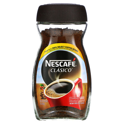 Nescafé Класико, растворимый кофе, темной обжарки, 7 унций (200 г)
