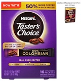 Nescafe, Taster’s Choice, растворимый кофе, 100% колумбийский, 16 порционных пакетиков, по 0,1 унции (3 г) каждый отзывы