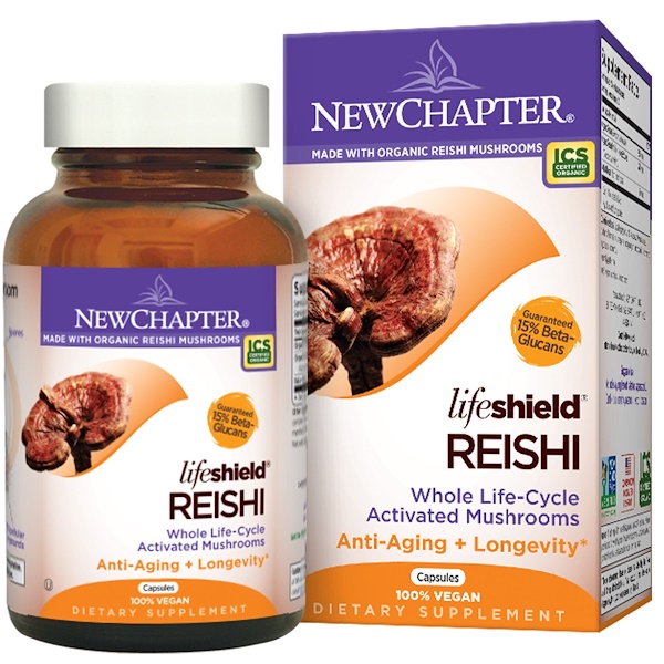 New Chapter, 오가닉스, 라이프쉴드, 레이쉬 (Reishi), 60 배지캡 - iHerb New Chapter, 오가닉스, 라이프쉴드, 레이쉬 (Reishi), 60 배지캡