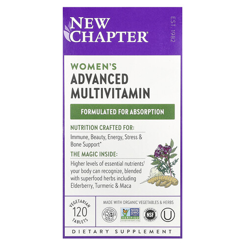 New Chapter Women's Advanced Multivitamin, 120 Vegetarian Tablets
