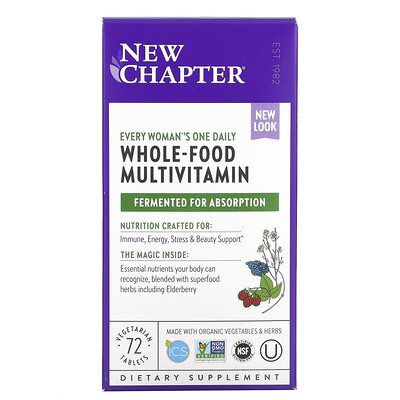 New Chapter Every Woman, ежедневная мультивитаминная добавка для женщин, 72 вегетарианских таблетки