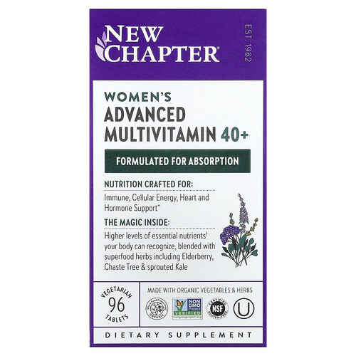 New Chapter Women's Advanced Multivitamin 40+, 96 Vegetarian Tablets