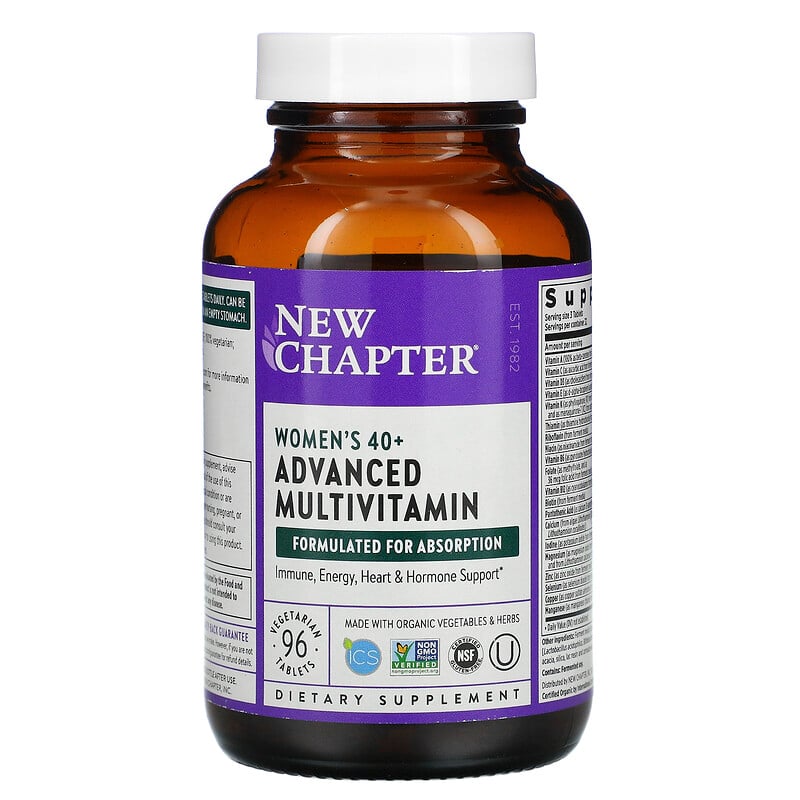 New Chapter, Women's 40+ Advanced Multivitamin, 96 Vegetarian Tablets ...