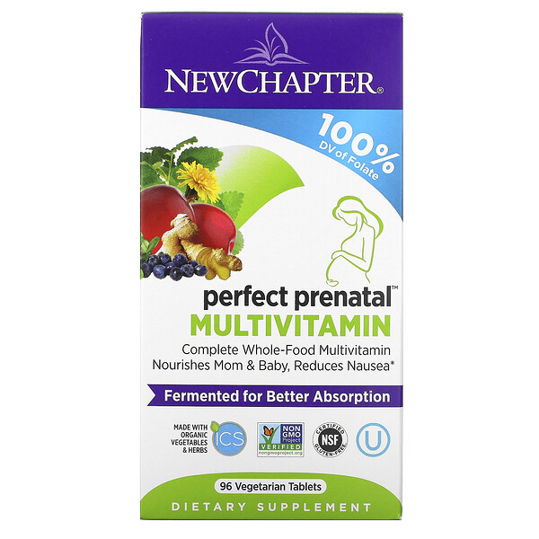 New Chapter, Perfect Prenatal, Multivitamin, 96 Vegetarian Tablets iHerb
