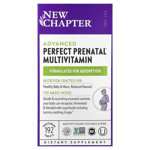 New Chapter, Advanced Perfect Prenatal™ Multivitamin, Multivitamin, 192 vegetarische Tabletten