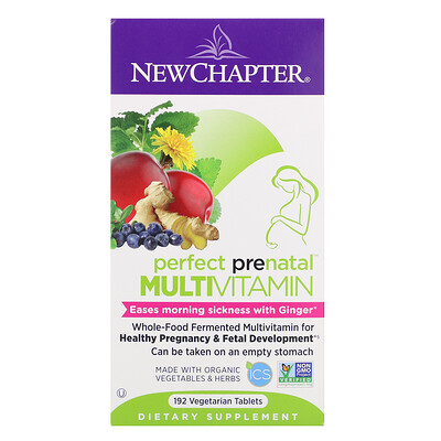 

Perfect Prenatal Multivitamin, 192 вегетарианских таблетки