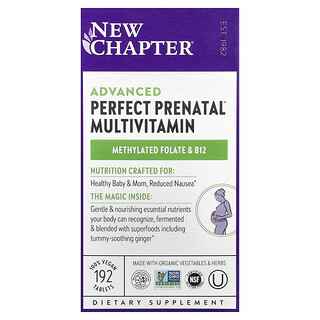 New Chapter, Advanced Perfect Prenatal™ Multivitamine, 192 vegetarische tabletten