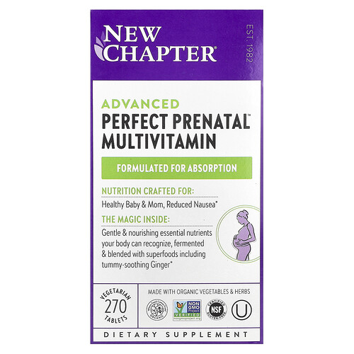 New Chapter, Advanced Perfect Prenatal™ Multivitamin, 270 Vegetarian Tablets