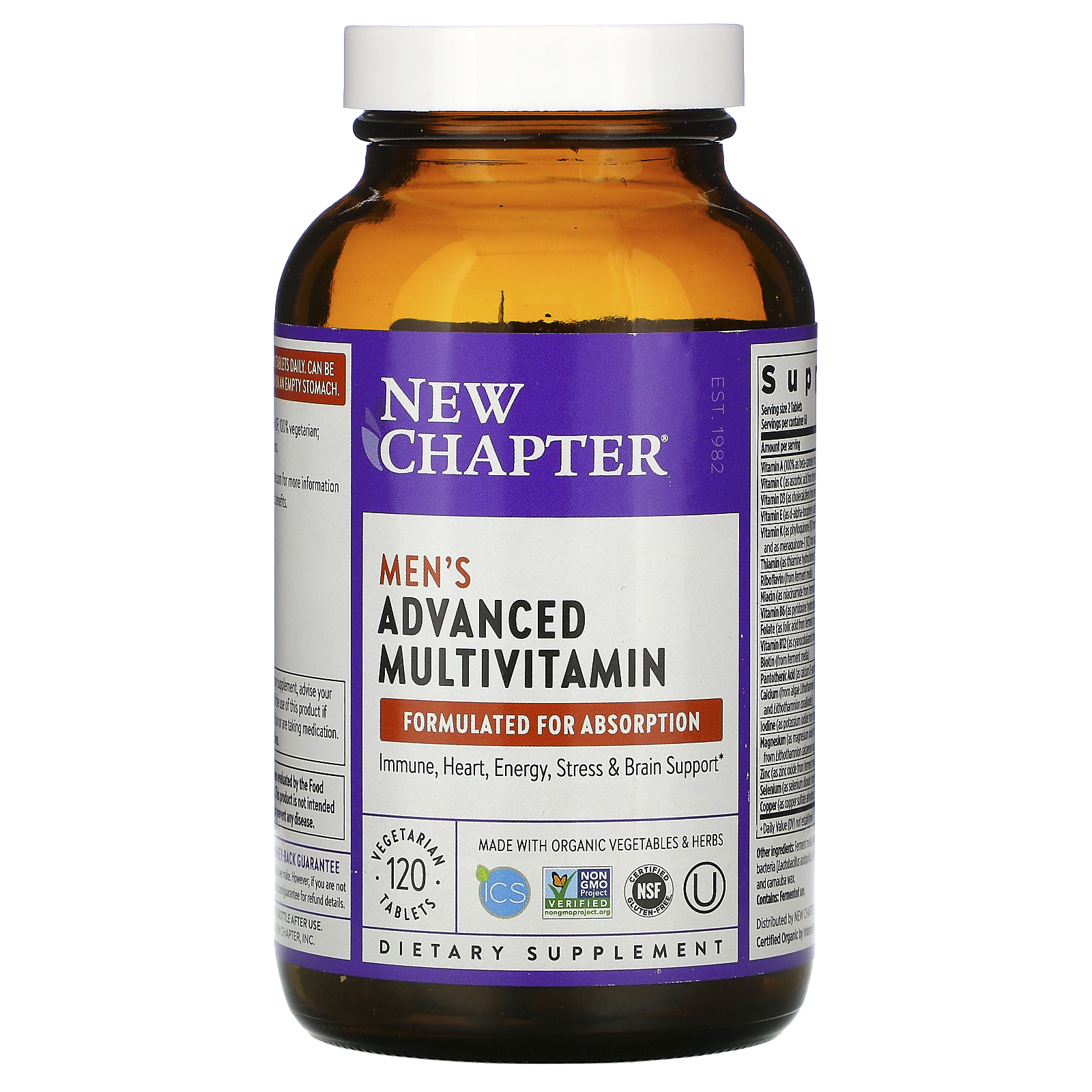New Chapter, Men's Advanced Multivitamin, 120 Vegetarian Tablets - iHerb