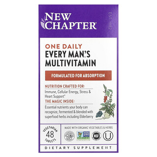 New Chapter, One Daily Every Man's™ Multivitamin, 48 pflanzliche Tabletten