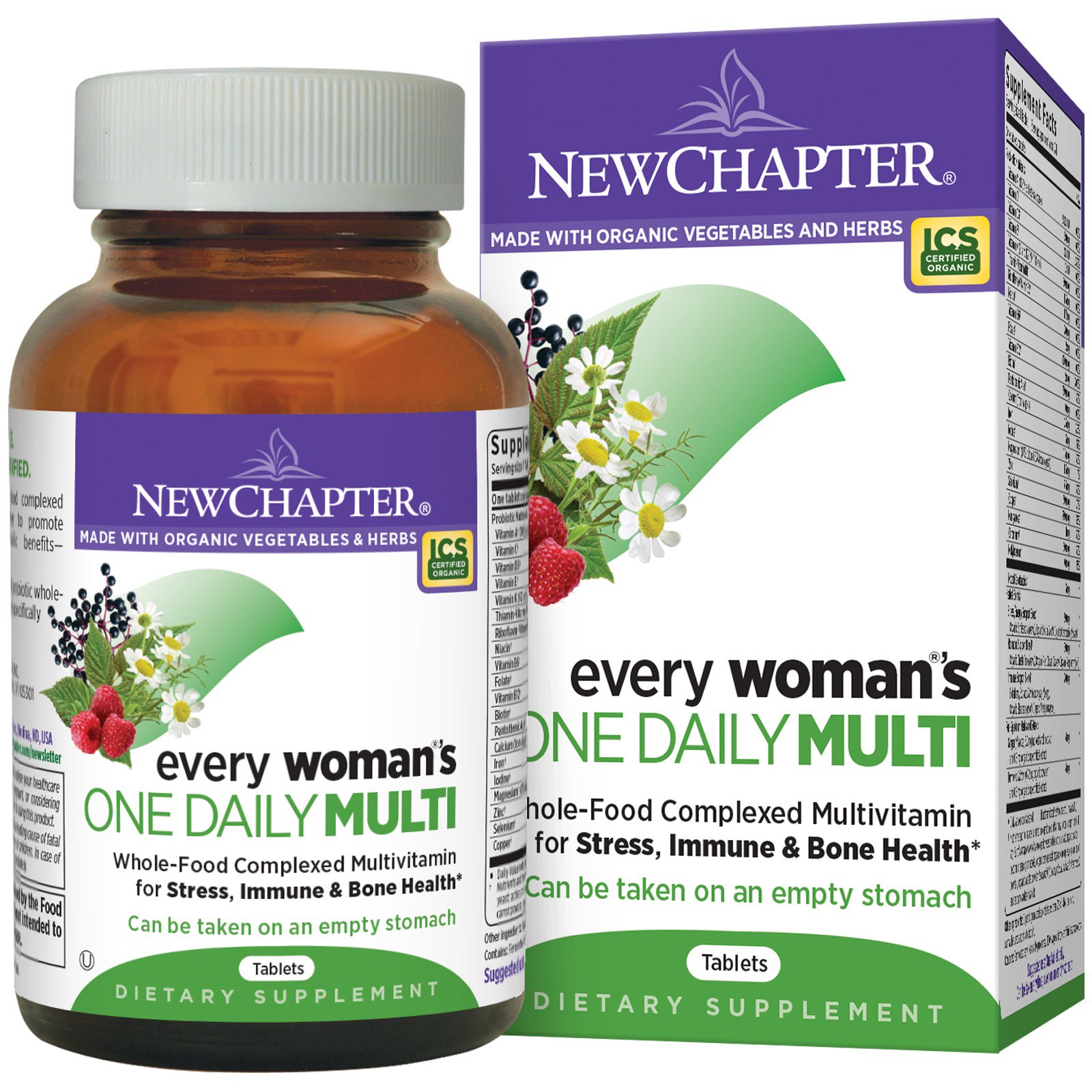 New Chapter, Мультивитамины для женщин «одна таблетка в день», 96 таблеток