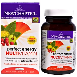 New Chapter, Мультивитамины Perfect Energy, 72 таблетки