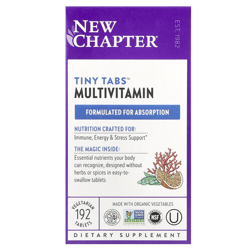 New Chapter Tiny Tabs™ Multivitamin, 192 Vegetarian Tablets