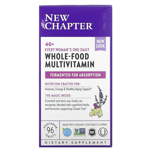 New Chapter, Multivitamine für die Frau ab 40, 96 vegetarische Tabletten