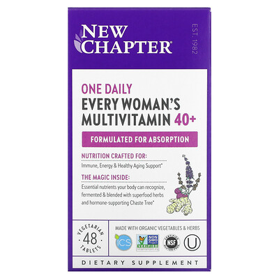 New Chapter, Every Woman's One Daily 40+ Multivitamin, 48 Vegetarian Tablets