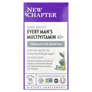 New Chapter, 40 岁以上男性每日一片™ 多维生素，96 片素食片