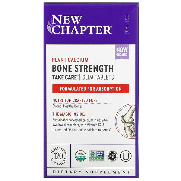 Bone Strength Take Care, Suplemento para el cuidado y la fortaleza de los huesos, 120 comprimidos vegetales delgados