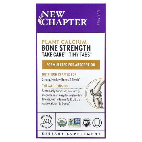 New Chapter Plant Calcium, Bone Strength Take Care™, 240 Vegan Tiny Tablets