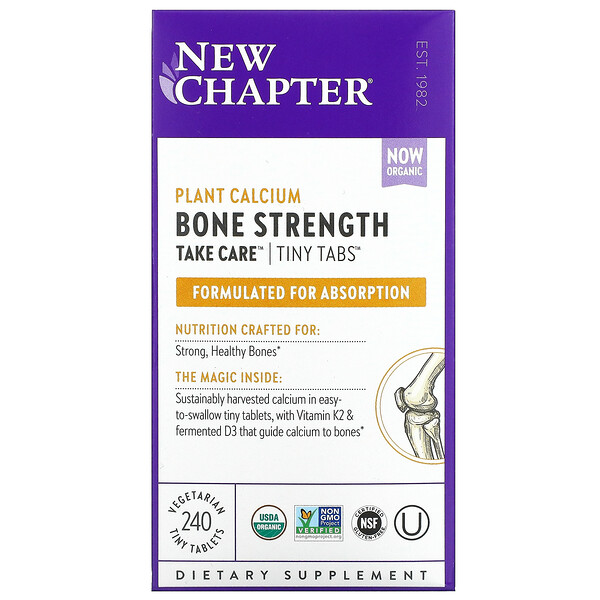 كالسيوم نباتي من Bone Strength Take Care، عدد 240 قرصًا نباتيًا صغيرًا
