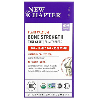 New Chapter, Bone Strength Take Care（丈夫な体づくりに）、植物性スリムタブレット180粒