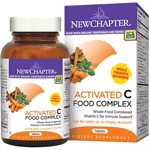 New Chapter, Активированный Витамин С, Пищевой Комплекс, 90 Таблеток