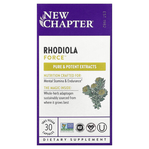 New Chapter Rhodiola Force™, 30 Vegan Capsules (300 mg per Capsule)