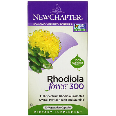 New Chapter Rhodiola Force 300, 30 Vegetarian Capsules