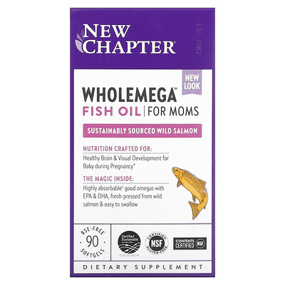 

New Chapter Wholemega Fish Oil for Moms 90 Softgels