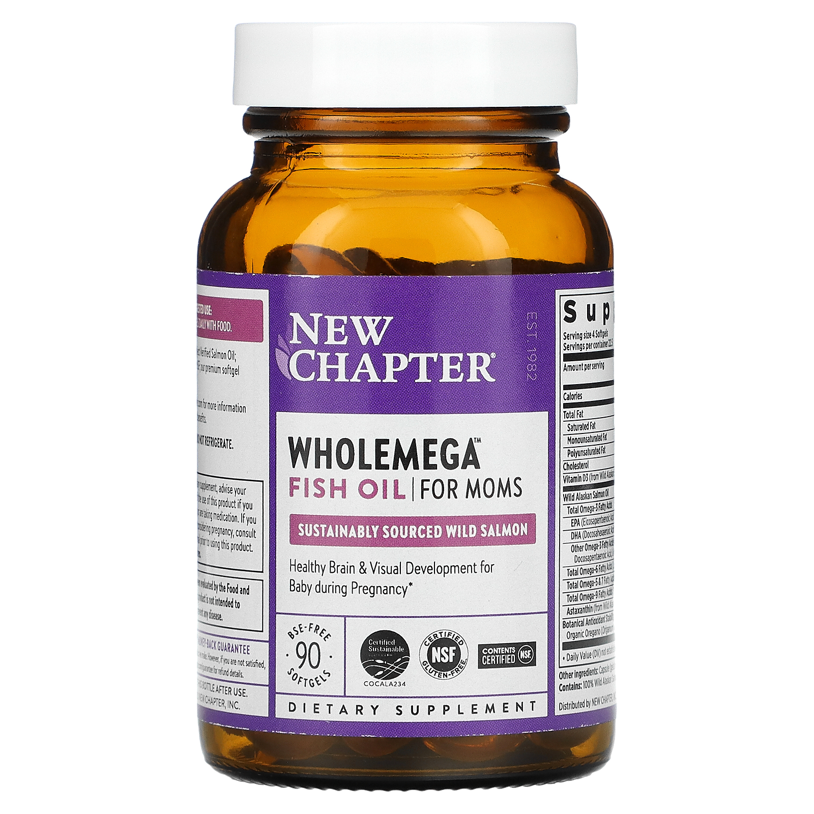 New Chapter, Wholemega Fish Oil for Moms, 90 Softgels