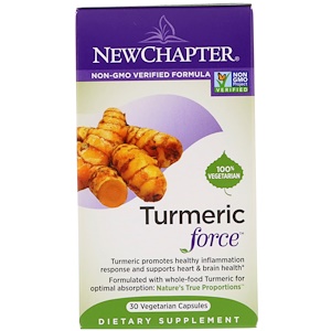 Отзывы о Нью Чэптэ, Turmeric Force, 30 Vegetarian Capsules