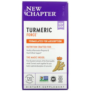 New Chapter, Turmeric Force, 120 вегетарианских капсул