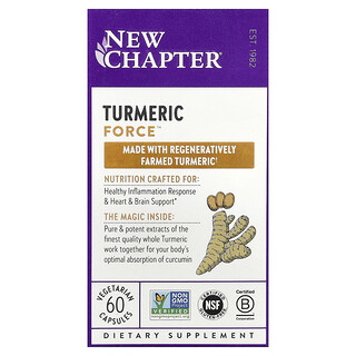 نيو شابتر‏, Turmeric Force، 60 كبسولة نباتية