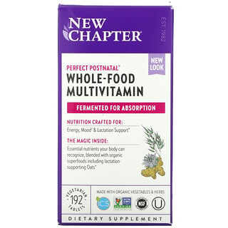 New Chapter, Perfect Postnatal, Multivitamines complètes, 192 comprimés végétariens
