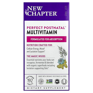 New Chapter, Multivitamine Perfect Postnatal™, 192 de comprimate vegetariene