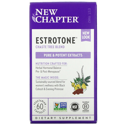 New Chapter Эстротон, 60 вегетарианских капсул