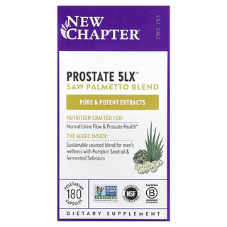 New Chapter, 前列摄护腺 5LX™，180 粒素食胶囊