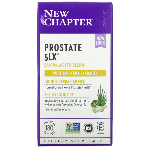 New Chapter, Prostate 5LX, Unterstützung der Prostata, 180 vegetarische Kapseln