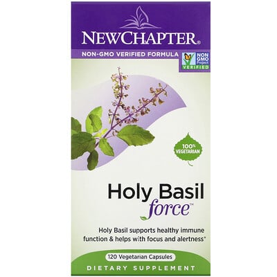 New Chapter Holy Basil Force, 120 Vegetarian Capsules