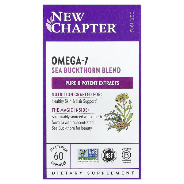 New Chapter Omega-7 Sea Buckthorn Blend, 60 Vegetarian Capsules